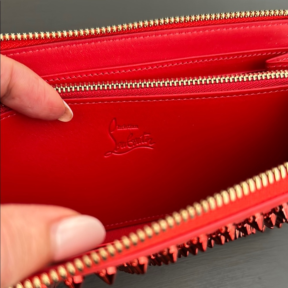 Christian Louboutin Red Spiked Wallet - Picture 5 of 8